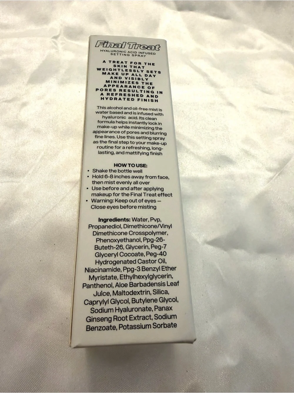 TYS BEAUTY Final Treat + Clear Hyaluronic Acid Setting Spray New